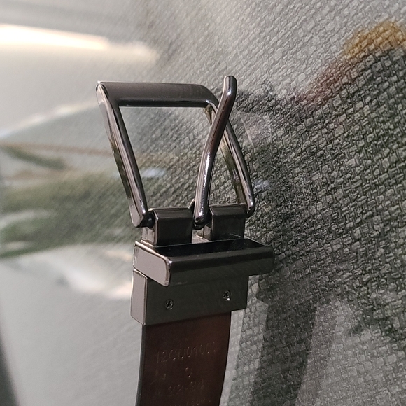 Dickies Reversible Black Brown Vegan Leather Slim Belt Boys S 22-24 Waist - Picture 7 of 14